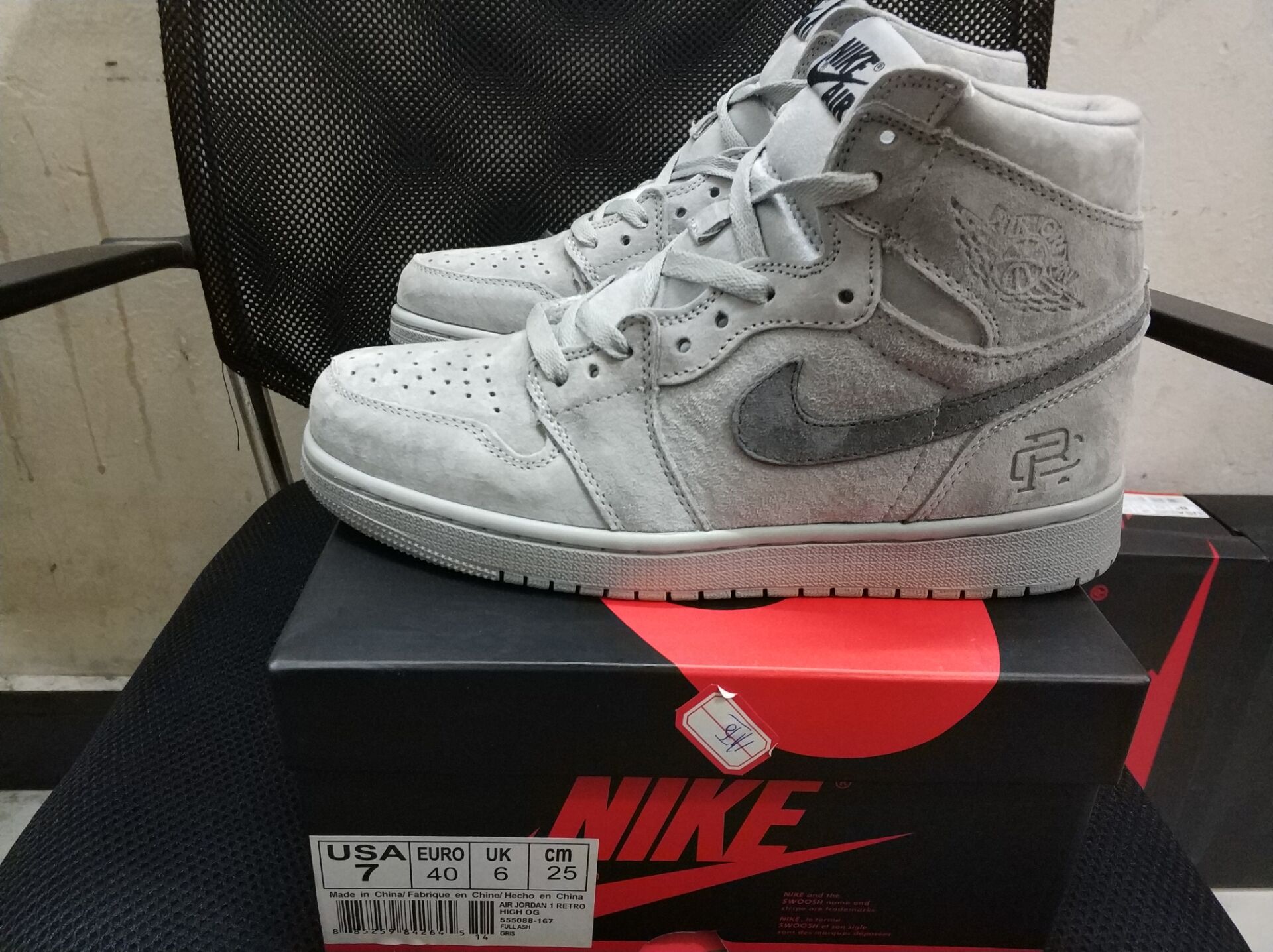 New Air Jordan 1 Champion Grey Shoes - Click Image to Close